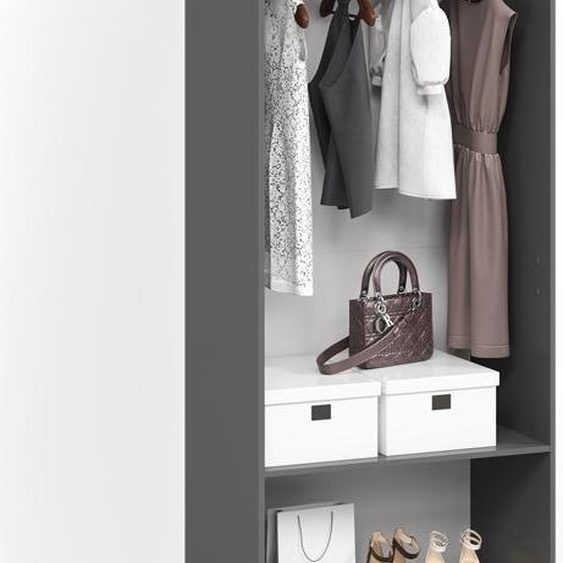 Armoire à vêtements Livinity Trento Anthracite , Model 58972