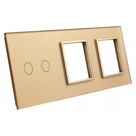 Livolo 702GG-63 Panneau Tactile Verre Doré 3 Modules