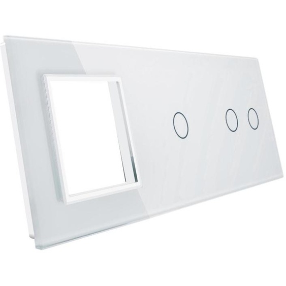 Livolo Panneau 3 modules blanc interrupteur prise