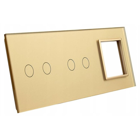 LIVOLO Panneau 3 modules tactile verre doré