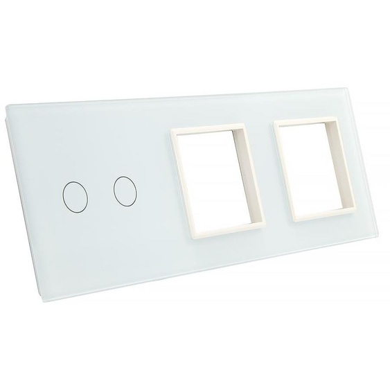 Livolo Panneau Verre 3 Modules Blanc 2+G+G