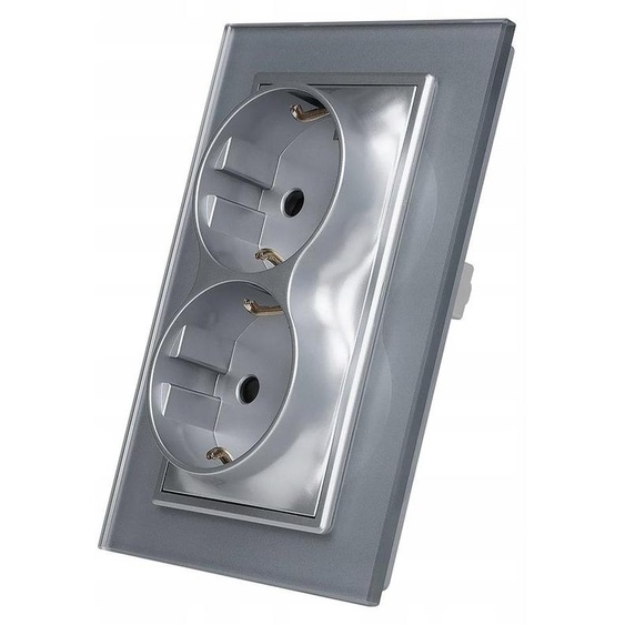 Livolo Prise double murale 230V 16A argenté