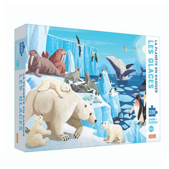 Livre Et Puzzle La Planète En Danger - Les Glaces Bleu