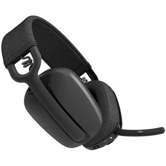 Logitech Casque sans fil Zone Vibe Wireless MS - Bluetooth, avec récepteur USB-A et USB-C - Certifié Teams - Gris