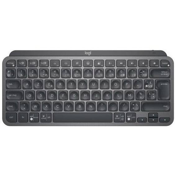 Logitech Clavier sans fil Keys Mini rechargeable - Récepteur USB Logi Bolt et Bluetooth - Graphite