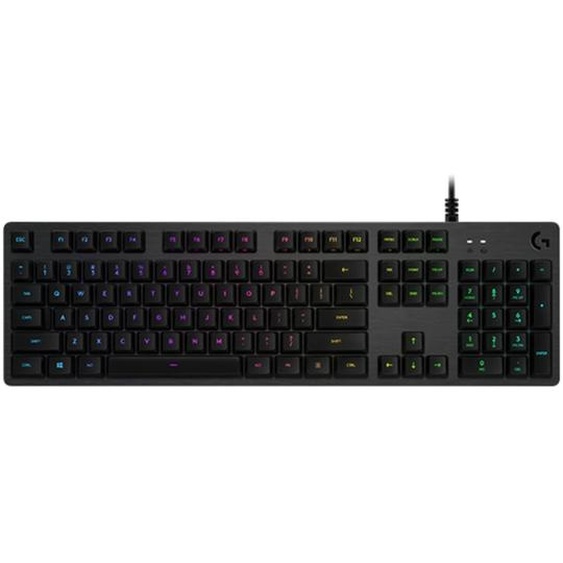 Logitech G G512 CARBON LIGHTSYNC RGB Mechanical Gaming Keyboard with GX Brown switches, Avec fil, USB, Clavier mécanique, AZERTY, LED RGB, Charbon 920