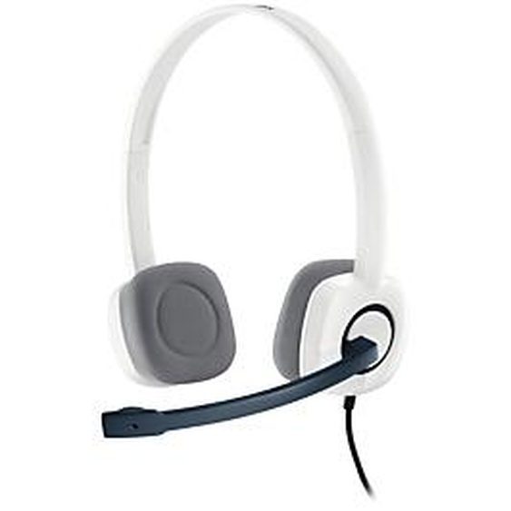Logitech H150, Avec fil, Bureau/Centre dappels, 20 - 20000 Hz, 80 g, Casque, Blanc 981-000350