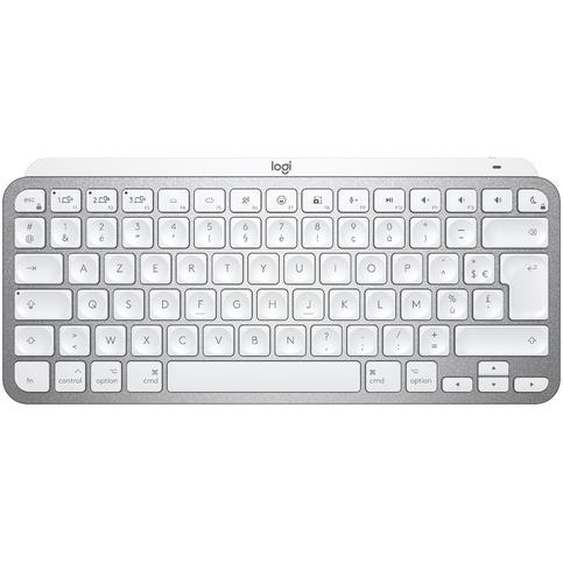 Logitech Master MX Keys Mini for Mac, Mini, Sans fil, Bluetooth, AZERTY, LED, Gris 920-010520