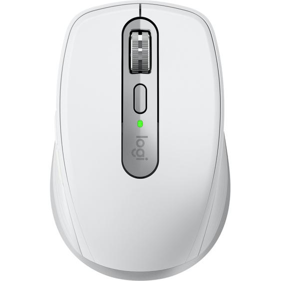 Logitech MX Anywhere 3S for Mac, Droitier, Laser, RF sans fil + Bluetooth, 8000 DPI, Argent, Blanc 910-006946