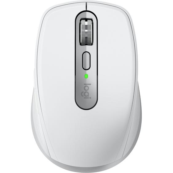 Logitech MX Anywhere 3S for Mac, Droitier, Laser, RF sans fil + Bluetooth, 8000 DPI, Argent, Blanc 910-006946