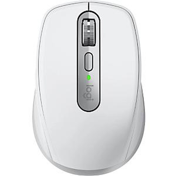 Logitech MX Anywhere 3S for Mac, Droitier, Laser, RF sans fil + Bluetooth, 8000 DPI, Argent, Blanc 910-006946