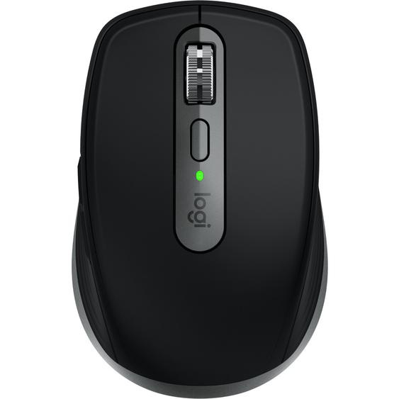 Logitech MX Anywhere 3S for Mac, Droitier, Laser, RF sans fil + Bluetooth, 8000 DPI, Noir, Graphite 910-006947