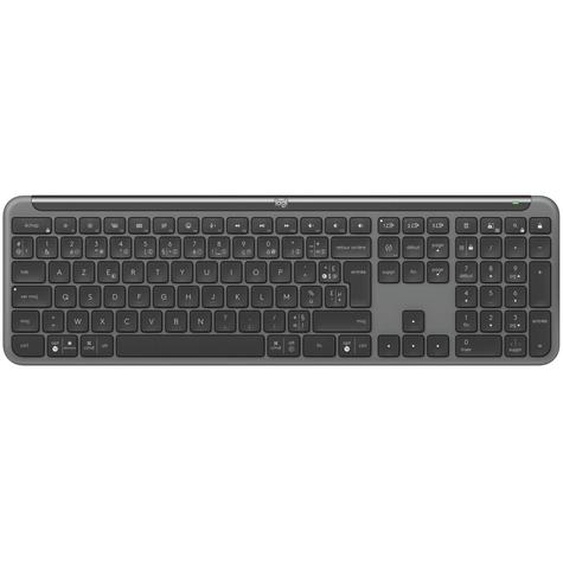 Logitech Signature Slim K950, Taille réelle (100 %), Sans fil, RF sans fil + Bluetooth, Commutateur de touche « ciseaux », AZERTY, Graphite 920-012453