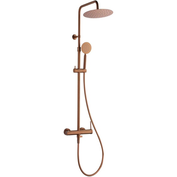 Lollipop II colonne de douche mécanique cuivre brossé 250 Essebagno