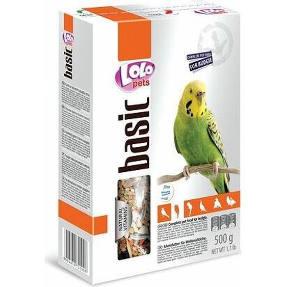 LoLo Pets FOODY Premium 500 g de nourriture pour perruches ondulées carton