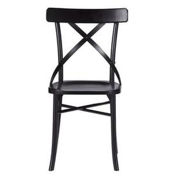 LONDRES  Chaise bistrot noire en acajou