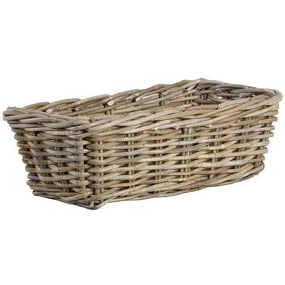 Long panier en rotin