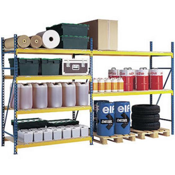 Longeron pour rayonnage industriel Semi-lourd - Charges lourdes L. 130 cm - Lot de 2