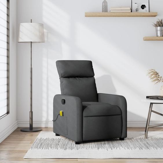 Longue durée Fauteuil relax de massage, tissu, gris foncé - Fauteuil de télévision et de relaxation Octo2465903 1parcel