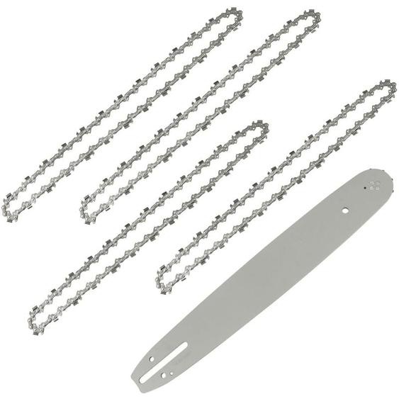 Beijiyi - Longueur de Guide-chaîne 35 cm avec 4 Chaînes de Tronçonneuses, 52 Maillons / Entraineurs, Pas de 3/8, Jauge 0,05 (1,3 mm)