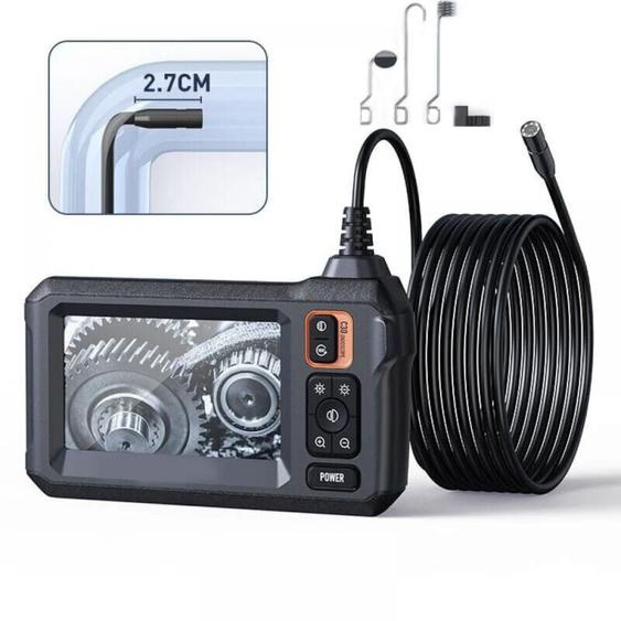 Longziming - Caméra dinspection endoscopique Industrielle, caméra dégout endoscopique ips 4,3, caméra Serpent étanche IP67 avec 8 lumières led,