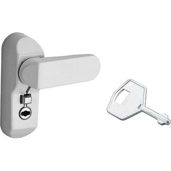 Loqueteau de fenêtre bois, à clé, laqué blanc - THIRARD