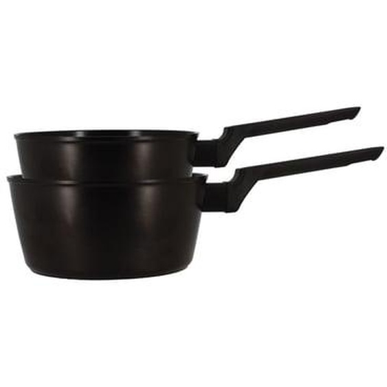 Lot 2 casseroles 18 et 20cm en aluminium noir induction