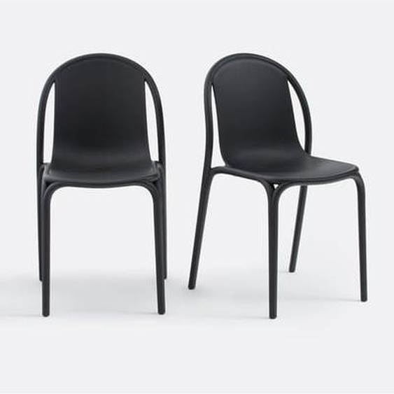 Lot 2 chaises de jardin polypropylène, Brooklyn