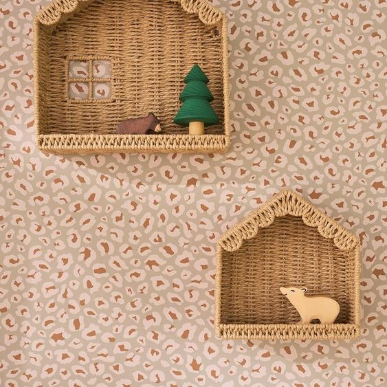 Lot 2 étagères maison beige