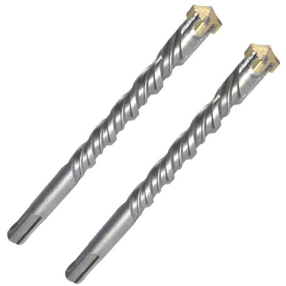 Lot 2 Forets 4 Taillants D.8 x Lt. 450 x Lu. 400 mm x Q. SDS+ - Précision et Performance pour Béton Armé - Diamwood