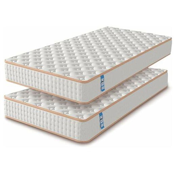 Dewinner - Lot 2, Matelas 90x190cm, Épaisseur 18cm, Matelas en mousse, Ultra Respirante, Deux Faces Utilisables,(Deux Matelas dans un Colis)