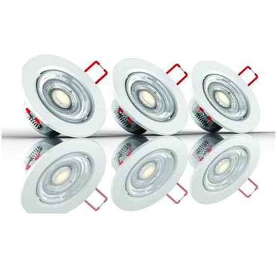 Lot 3 ampoules spot LED encastrable dimmable 5,6 W chaud Ø 65 mm