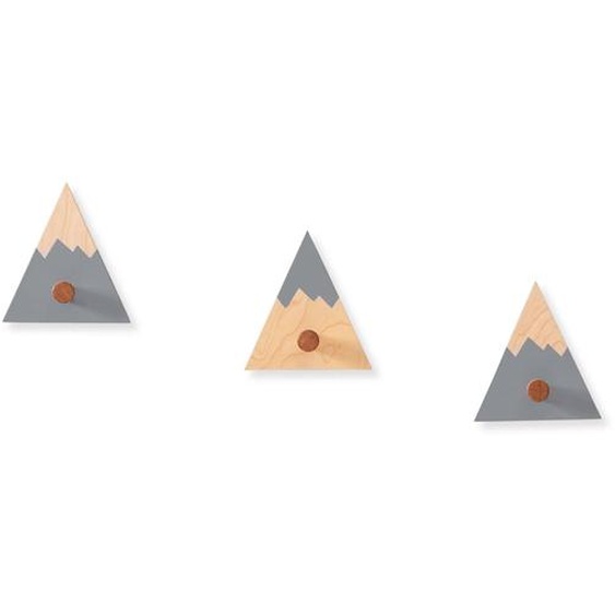 Lot 3 Crochets Mural Montagne Anthracite