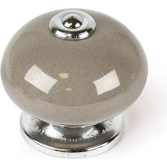 Lot 4 Boutons Porcelaine Gris Boutons Ronds Meuble ø40mm - Reunion Industrial