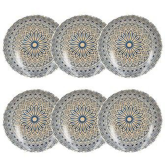 Lot 6 assiettes calottes byzance 21cm en porcelaine