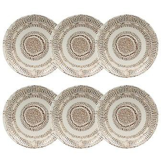 Lot 6 assiettes calottes lodge 21cm en porcelaine
