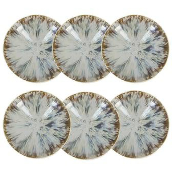 Lot 6 assiettes calottes maka 21cm en porcelaine
