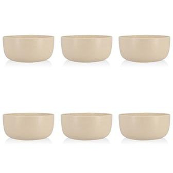 Lot 6 assiettes coupes arita 15cm en gres beige