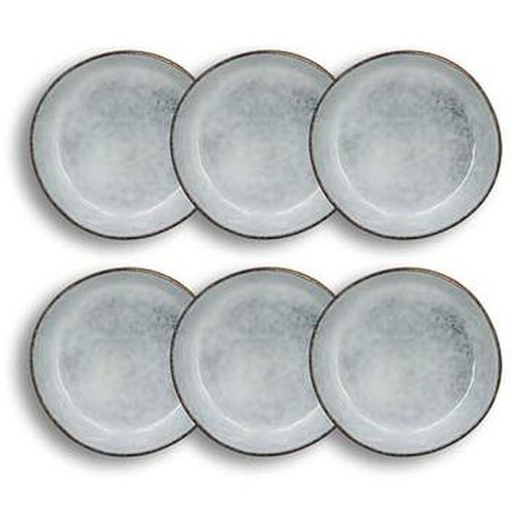 Lot 6 assiettes coupes aronal 20cm bleu en gres