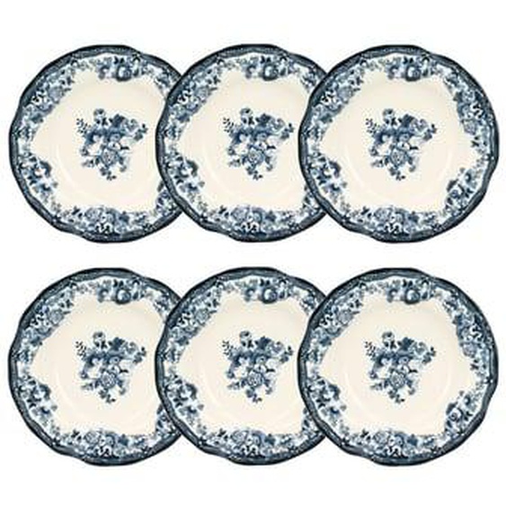 Lot 6 assiettes creuses faustine 22cm en gres