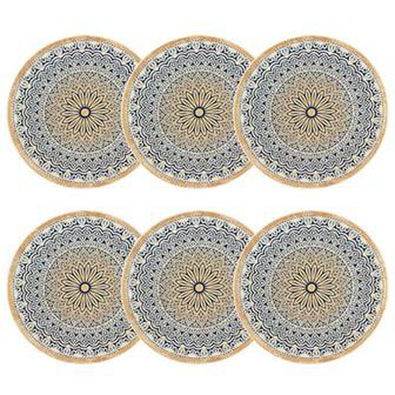 Lot 6 assiettes desserts byzance 20cm en porcelaine