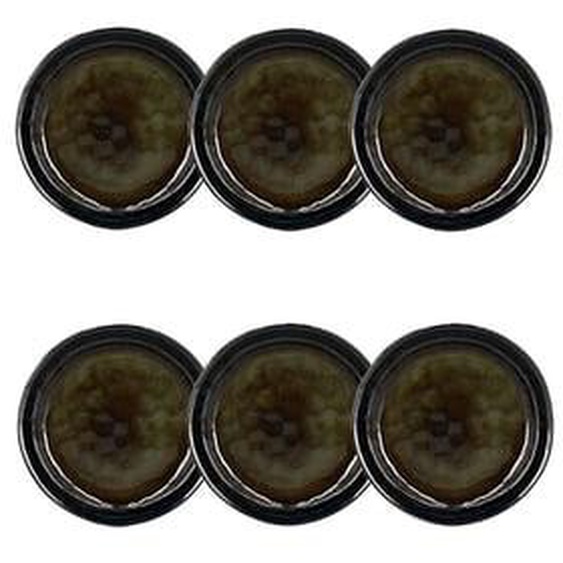 Lot 6 assiettes desserts certaldo 20cm en gres marron