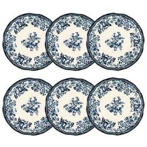 Lot 6 assiettes desserts faustine 20cm en gres