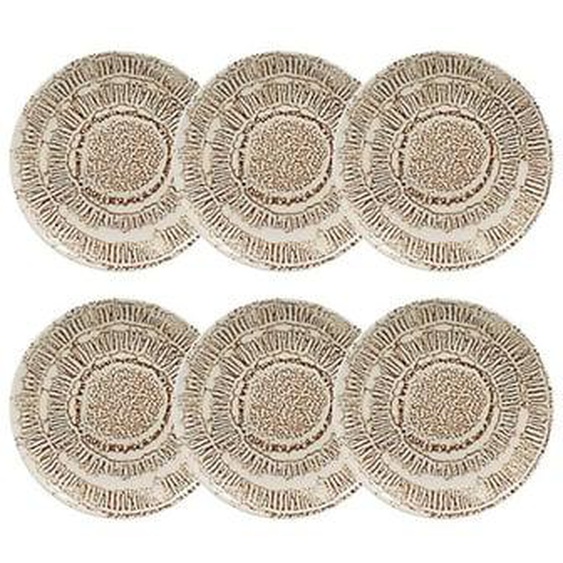 Lot 6 assiettes desserts lodge 20cm en porcelaine