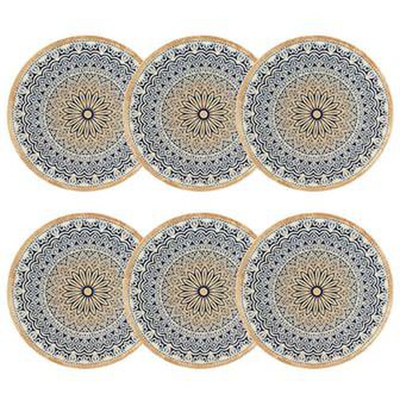 Lot 6 assiettes plates byzance 27cm en porcelaine