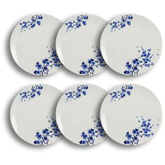 Lot 6 assiettes plates centauree 26.5cm en porcelaine