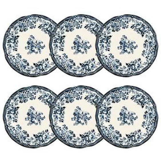 Lot 6 assiettes plates faustine 26cm en gres