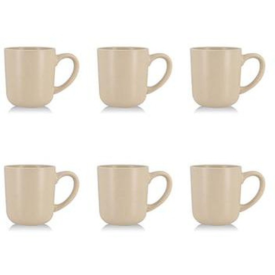 Lot 6 mugs arita 38cl en gres beige