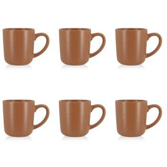 Lot 6 mugs arita 38cl en gres marron