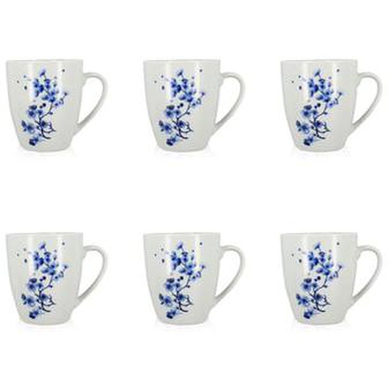 Lot 6 mugs centauree 36cl en porcelaine